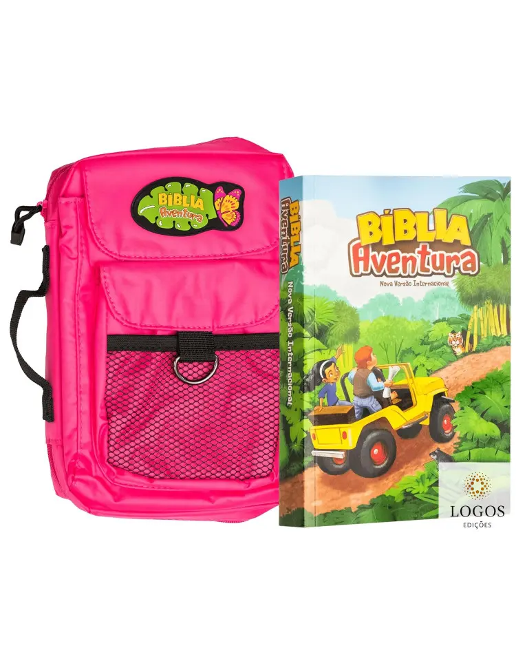 Bíblia Aventura Para Crianças | NVI | Capa Especial com Bolsa Rosa