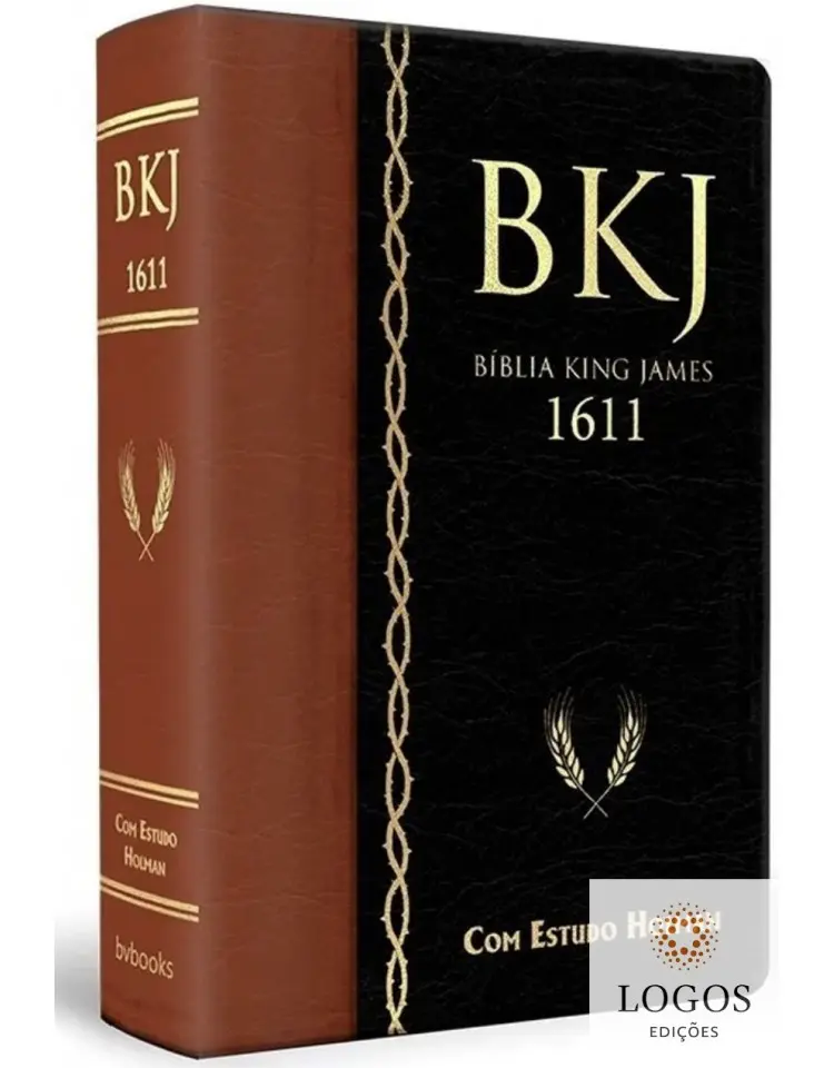 Bíblia King James 1611 | Estudo Holman BKJ (Preta e Castanha)