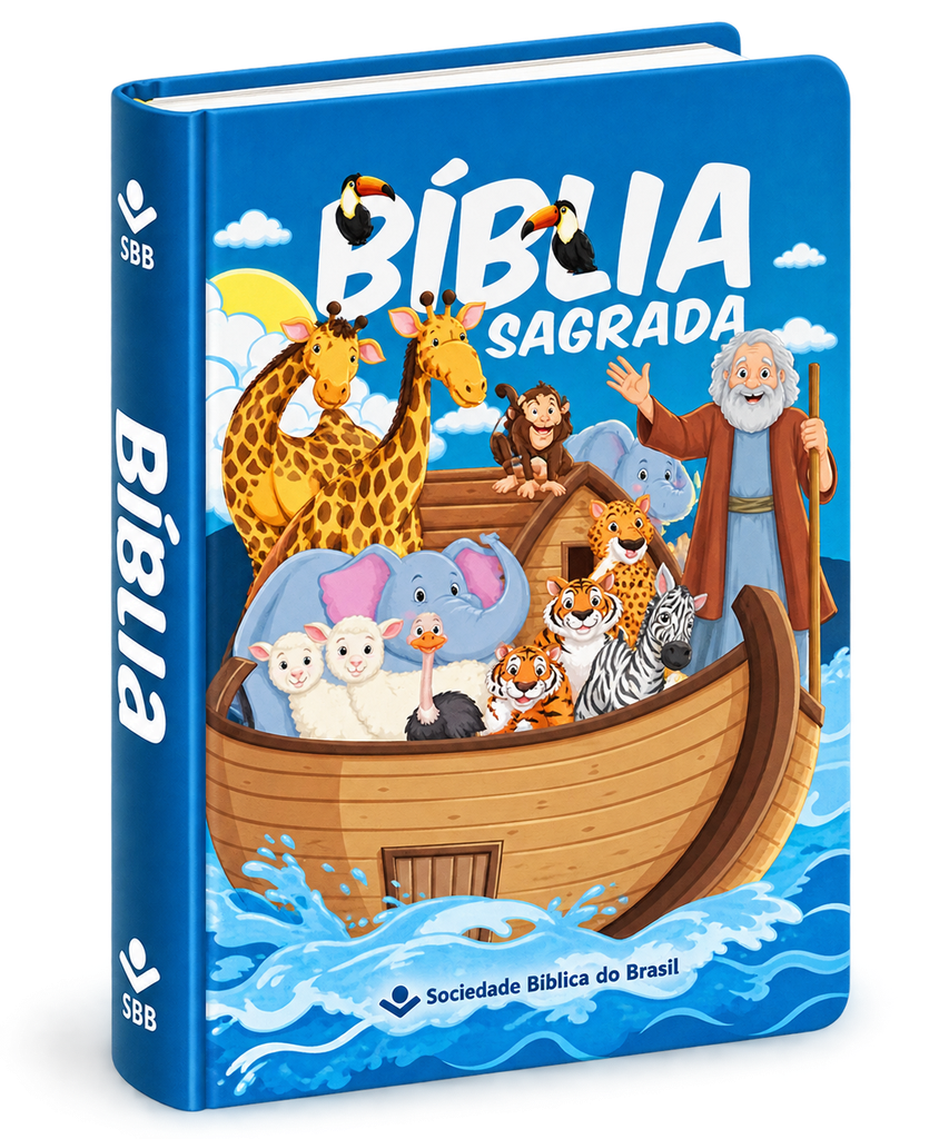 Bíblia Sagrada para Crianças (Edição Bolso, Arca de Noé Azul)