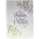Bíblia da Mulher - capa branca, tulipa prata e ouro