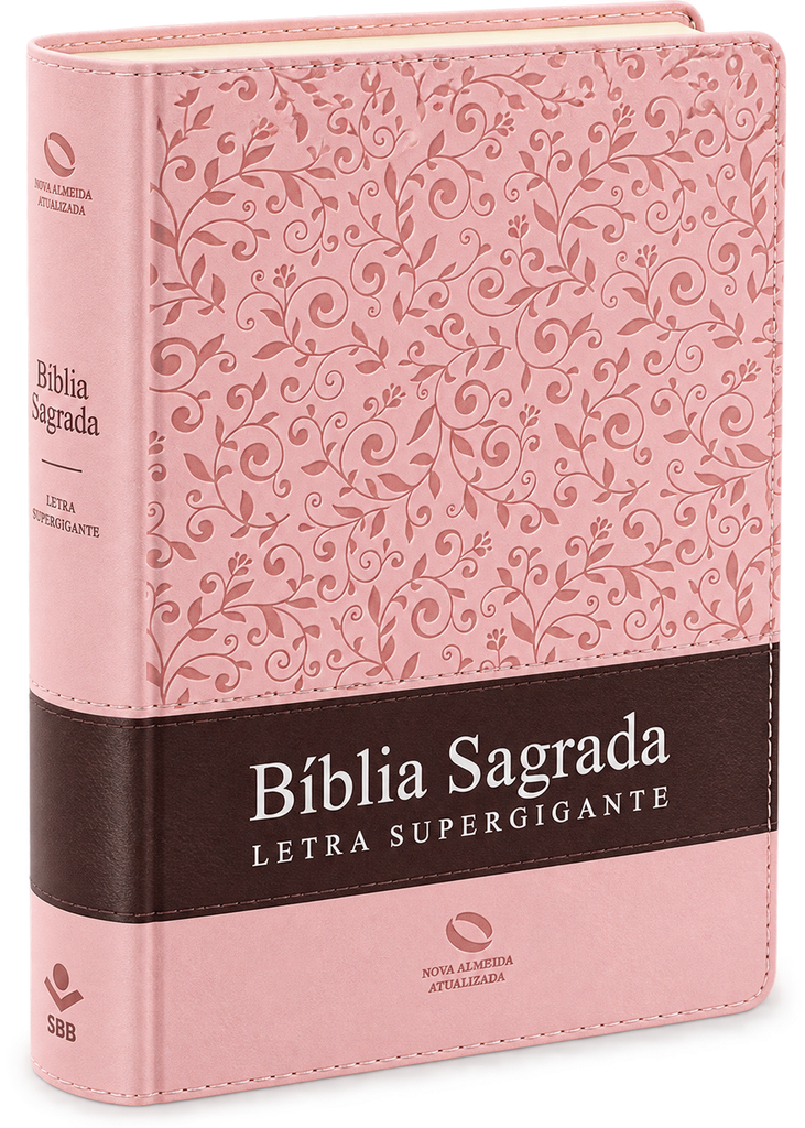 Bíblia Sagrada | NAA (Letra Supergigante, Capa Rosa Florida)