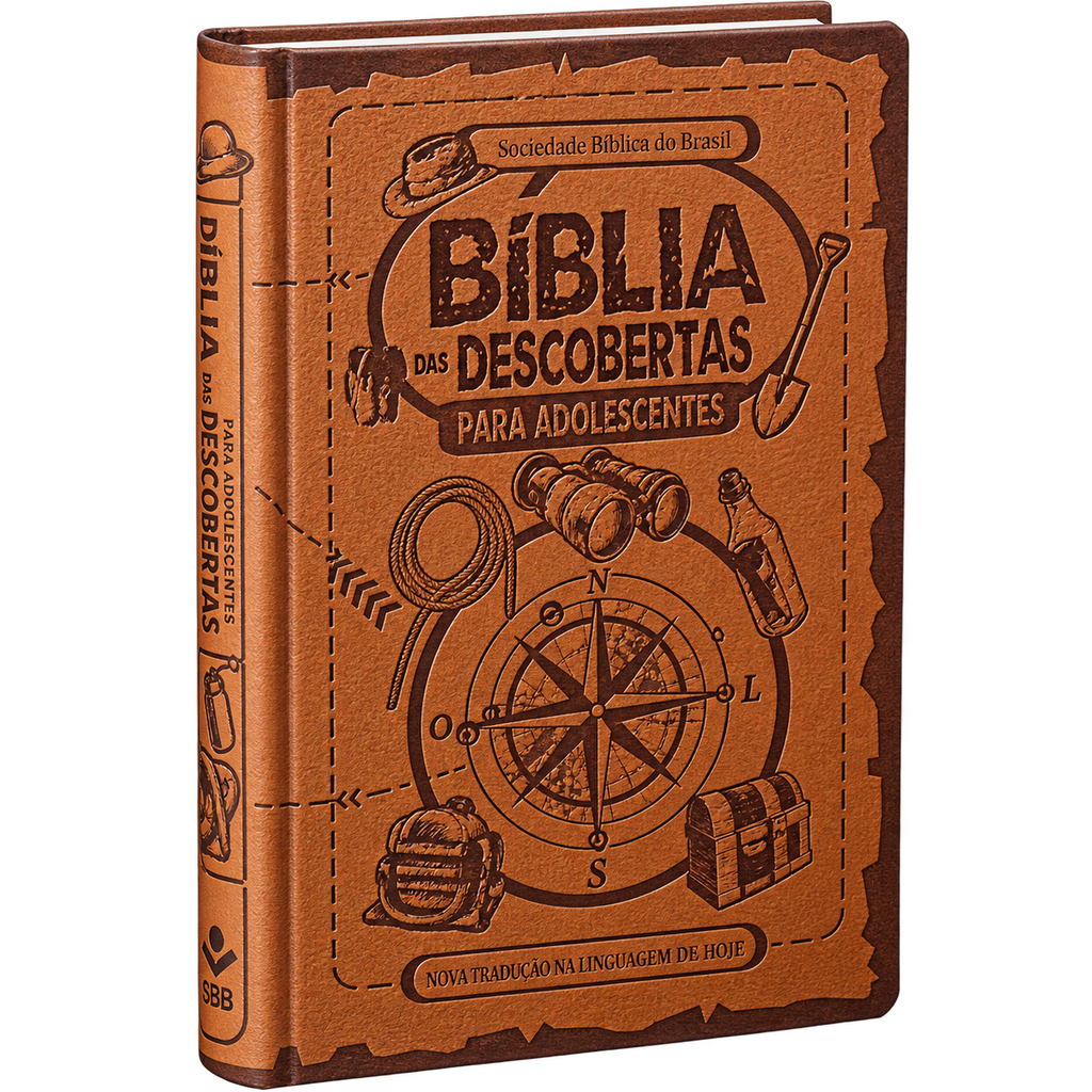 Bíblia das Descobertas para Adolescentes | NTLH (Capa Luxo Castanha)