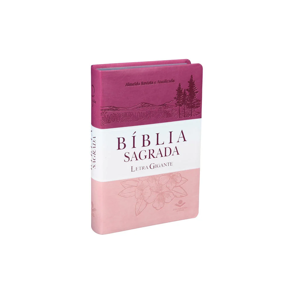 Bíblia Sagrada | ARA (Letra Gigante, Capata Vinho-Branco-Rosa)