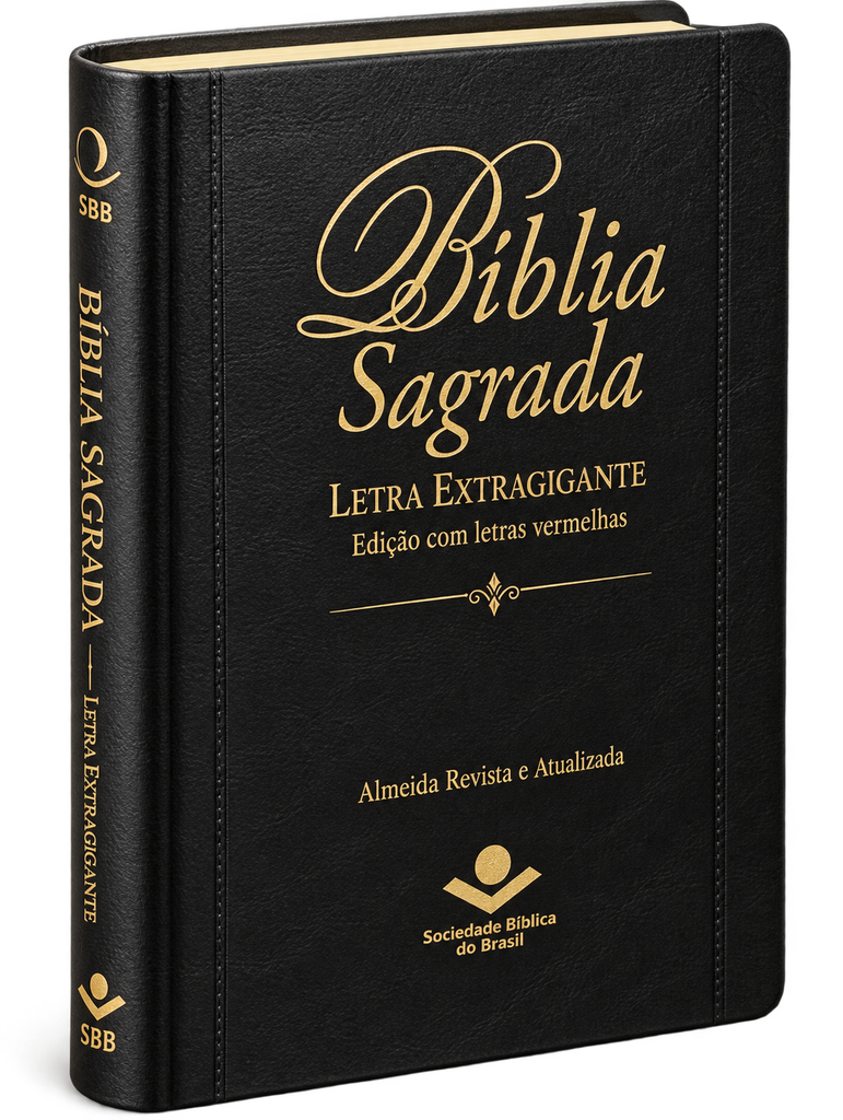 Bíblia Sagrada | ARA (Letra Extragigante, Edição Letras Vermelhas, Capa Preta)