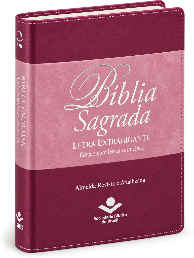 Bíblia Sagrada | ARA (Letra Extragigante, Capa Rosa-Vinho)