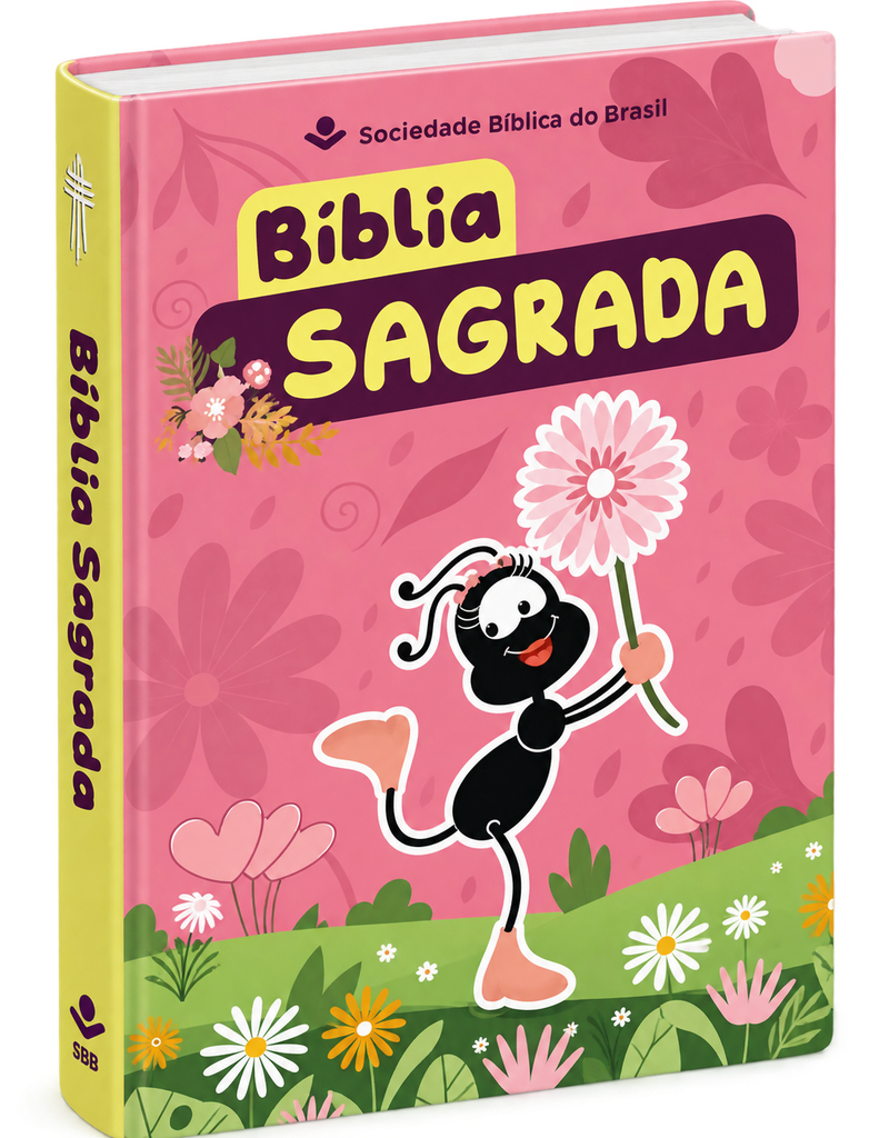 Bíblia Sagrada Smilinguido | NTLH (Capa Brochura Flexível Rosa)