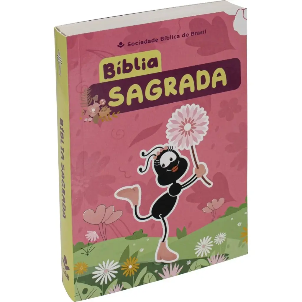 Bíblia Sagrada Smilinguido Capa brochura flexível rosa