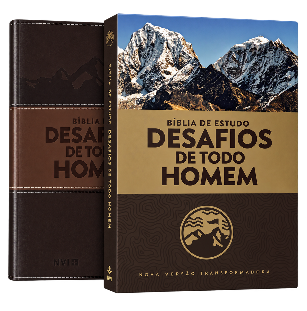 Bíblia Sagrada de Estudo Desafios de Todo Homem | NVT (Castanha)