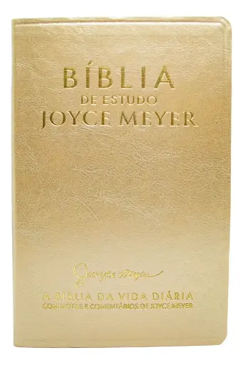 [PL1600070] Bíblia De Estudo Joyce Meyer | NVI | Letra Média | Capa Dourada