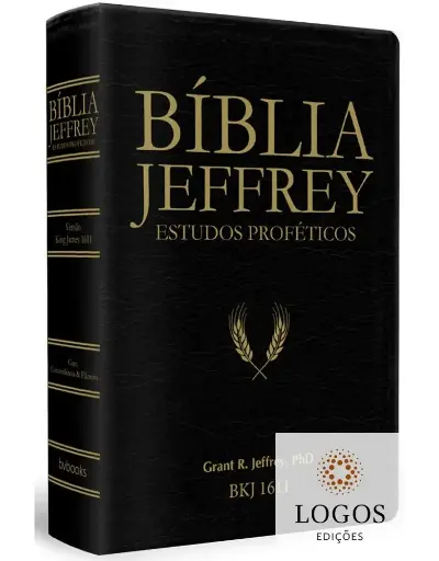 [PL400146] Bíblia Jeffrey de Estudos Proféticos King James | BKJ 1611 (Letra Normal, Capa Luxo Preto e Dourado)