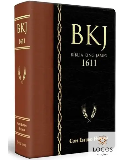 [PL400144] Bíblia King James 1611 | Estudo Holman BKJ (Preta e Castanha)