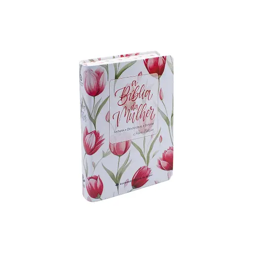 [NA065NBEM-VM-TULIP] Bíblia da Mulher | NAA (Capa Ilustrada Tulipa Vermelha)