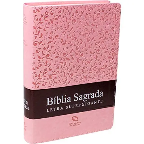 [NA085TILSGILV-RS-MRN] Bíblia Sagrada | NAA (Letra Supergigante, Capa Rosa Florida)