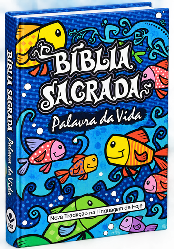 [NTLH043PLMFBPV-CR] Bíblia Sagrada Palavra da Vida | NTLH (Capa Ilustração Peixes)