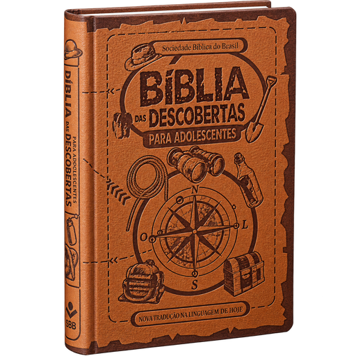 [NTLH065BDA-MR] Bíblia das Descobertas para Adolescentes | NTLH (Capa Luxo Castanha)
