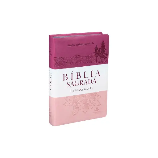 [RA065TILGI-PK-BR-RS] Bíblia Sagrada | ARA (Letra Gigante, Capata Vinho-Branco-Rosa)