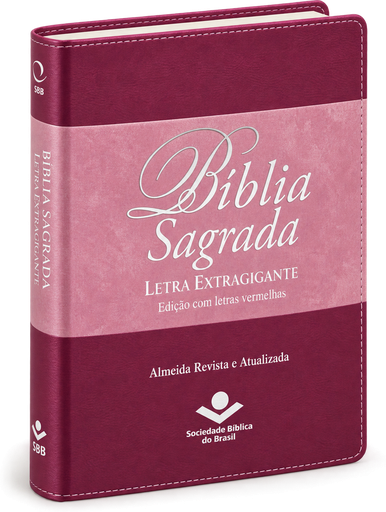 [RA085TILEXGLV-RS-VN] Bíblia Sagrada | ARA (Letra Extragigante, Capa Rosa-Vinho)
