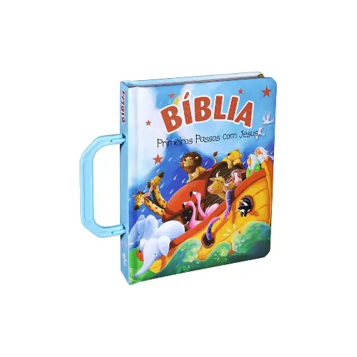 [TNL583P5-AZ] Bíblia Primeiros Passos com Jesus (Alça Azul)