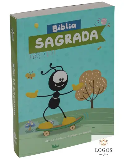[NTLH40M-AZUL] Bíblia Sagrada Smilinguido Capa brochura flexível azul 