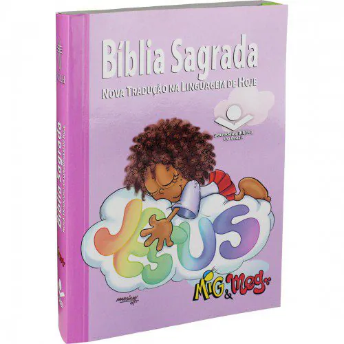[NTLH40PMM-MIGROSA] Bíblia Sagrada Brochura Mig - Meg Nuvem | Rosa