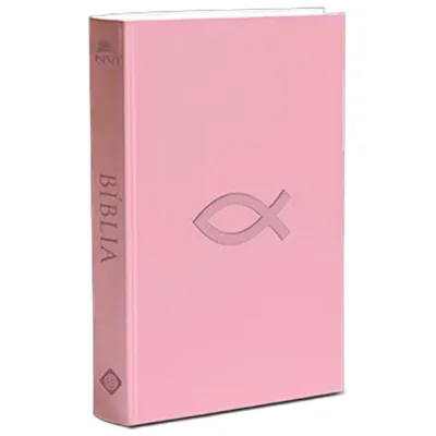 [PL1600134] Biblia Sagrada Peixe NVI Capa  Flexivel Rosa